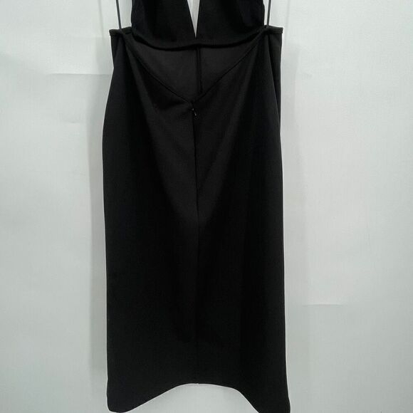 NWT Solace London Black Open Criss Cross Back Bacall Knee Length Dress Size 6 - Picture 7 of 13